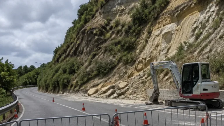 Asse perimetrale Vomero‑Pianura: strada ancora chiusa, il Comune avvia il disgaggio dei massi