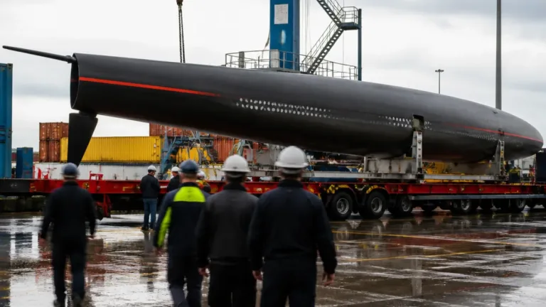 America’s Cup 2027: l’AC75 GB1 (RB4) del team britannico è arrivato a Napoli dopo il refit